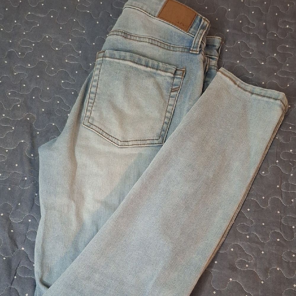 Aeropostale High Rise Light Blue Jeggings size 00 short